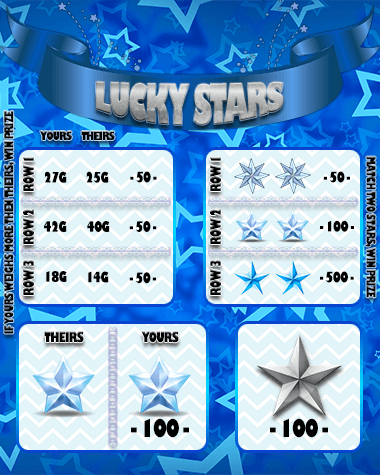 Lucky Stars – Win Up To 1,000 Points Per Card!