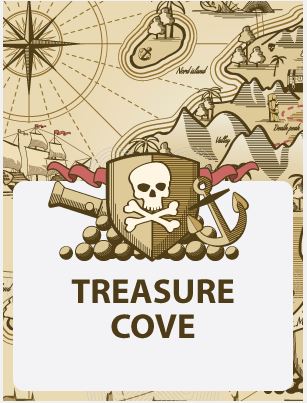 Play Treasure Cove!  Win Up To 1,000 Points Per Card!