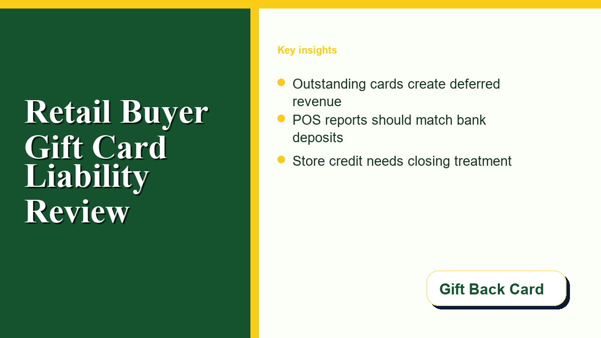 Retail store counter showing point of sale terminal and loyalty gift cards ready for due diligence review